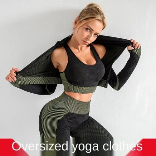 Women Yoga Set Long Sleeve Yoga Clothing 2/3 Pcs Female Sport Gym Suits Wear Running Clothes Seamless Leggings Gym Set