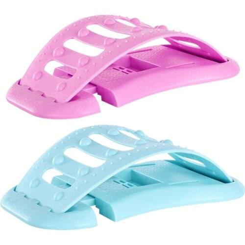 1Pcs Back Stretch Equipment Massager Stretcher Fitness Lumbar Support Relaxation Spine Pain Relief Corrector