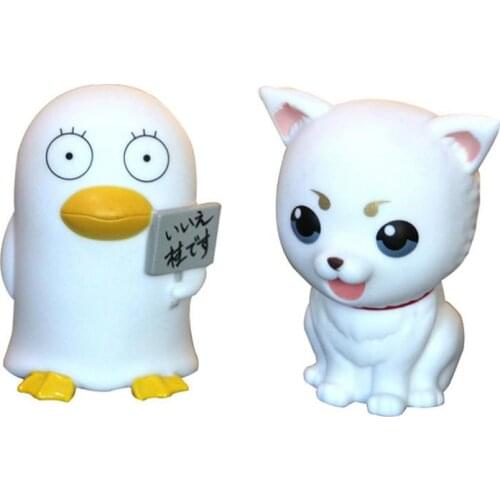 1Pcs Cute Japanese Anime GINTAMA Mascots Sadaharu Elizabeth Dog Penguine Figure Collectible Toys Bank Piggy for Children Gift