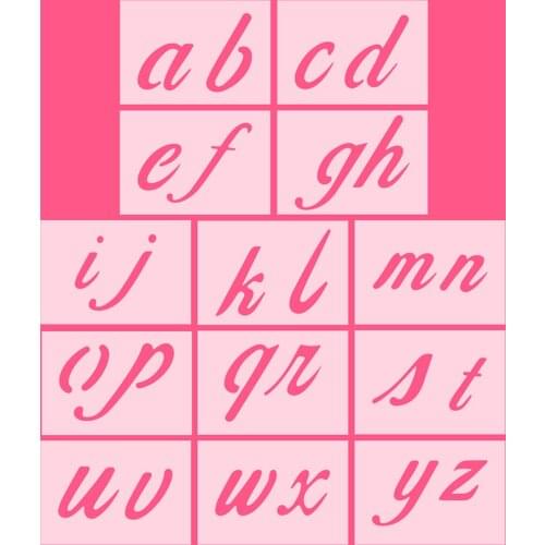 13pcs Lowercase letters Layering Stencils for DIY Scrapbooking/photo album Decorative Embossing DIY Paper Cards Crafts