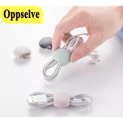 4PCS Cable Winder Silicone Cable Organizer Fixed Clip Wire Binding Data Wire Tie Management Data Line Sorting Buckle For iPhone