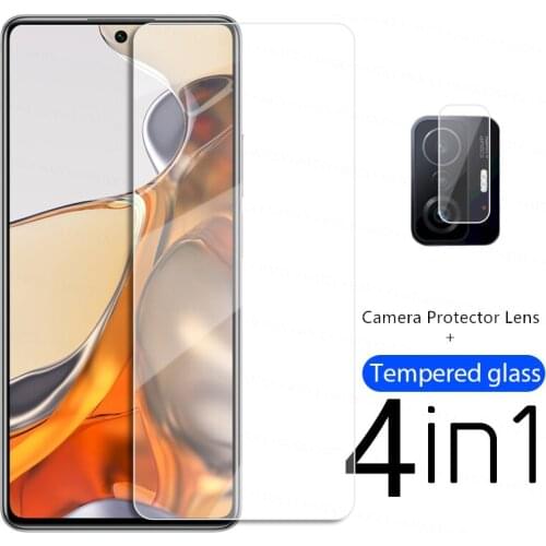 4IN1 Clear Glass For Xiaomi 11T Pro Screen Protector For Xiaomi 11T Pro Tempered Glass Protective Phone Film Xiaomi 11T 10T Lite