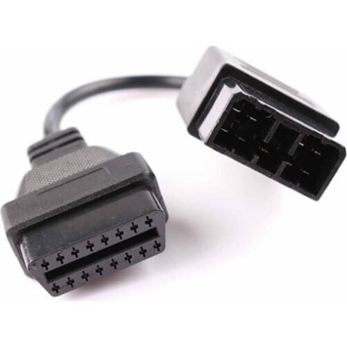 9Pin Male to 16Pin Female OBD 2 OBDII Diagnostic Cable Connector Adapter Cable 15cm