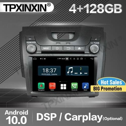128G Carplay Car Radio 2 Din Stereo Receiver Android 10 For Chevrolet S10 2013 GPS Player Audio Recorder Head Unit