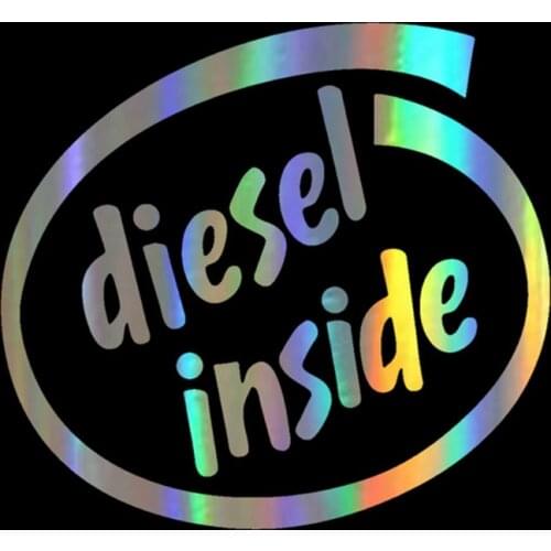 Car Sticker 3D 15*13.3cm Diesel Inside Stickers and Decals Vinyl Car Styling Funny Sticker On Car For Ford Audi BMW Toyota VW