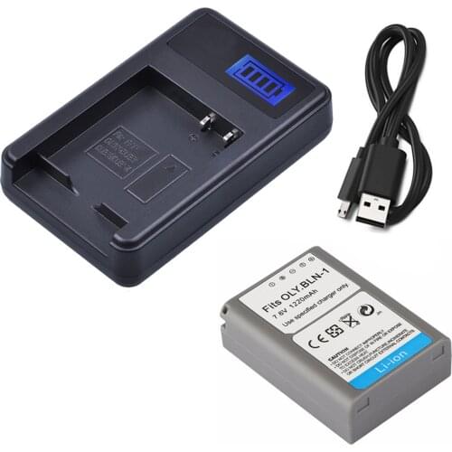 BLN-1 Battery +Charger for Olympus PEN E-P5, EP5, PEN-F, PENF, OMD E-M1, EM1, E-M5, EM5 MarkII, OM-D E-M5 Mark II Digital Camera