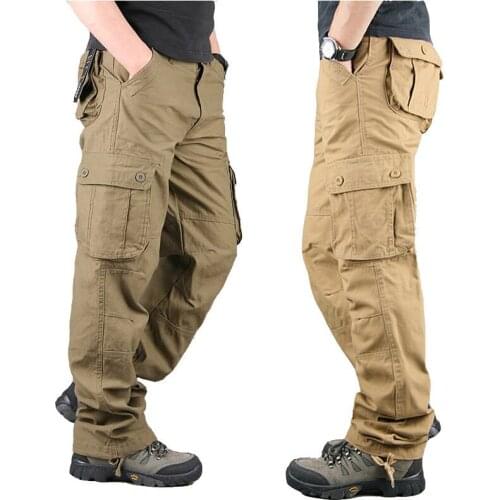 Mens pants Men Korean Streetwear Overalls Sweatpants Ankel Cargo Joggers Overweight Pants Mens Clothing Big Pockets Male Autumn