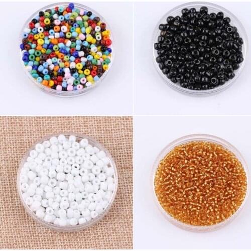 20g 2/3/4mm Glass bead Spacer Brilliant shape round Beads for DIY Bracelet Jewelry Making Pack of 20g