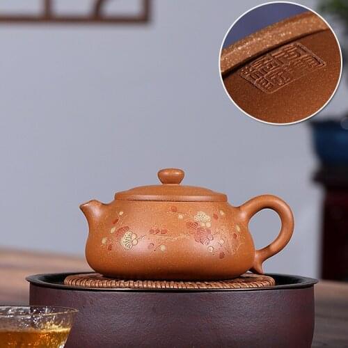 Yixing purple clay teapot masters hand-made tea set