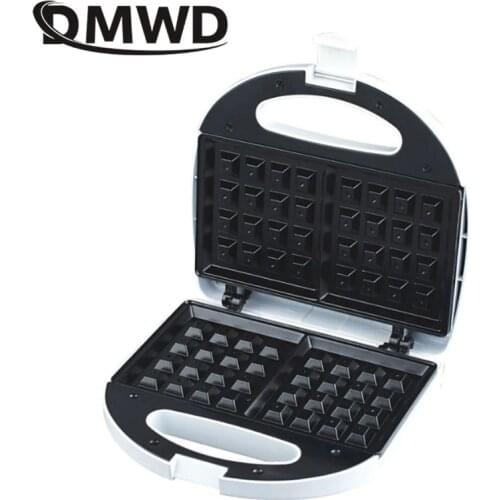 DMWD 750W Household Electric Waffles Maker Iron Sandwich Maker Machine Bubble Egg Cake Oven Breakfast Waffle Machine EU Plug