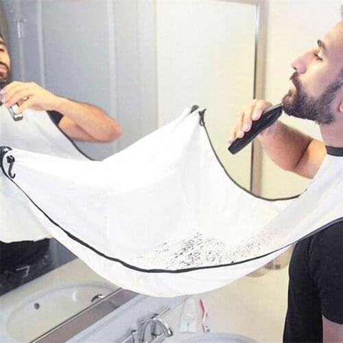 Shaving Mens Style Apron Transparent Suction Cup Male Shaving Apron Bathroom Beard Catcher Care Clean Hair Holder Creative