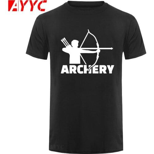 AYYC T-Shirt Archery T Shirt Men Summer Fashion Short Sleeve Cotton T-Shirt Cool Archer Gift Shirt Hip Hop Sporting Clothing