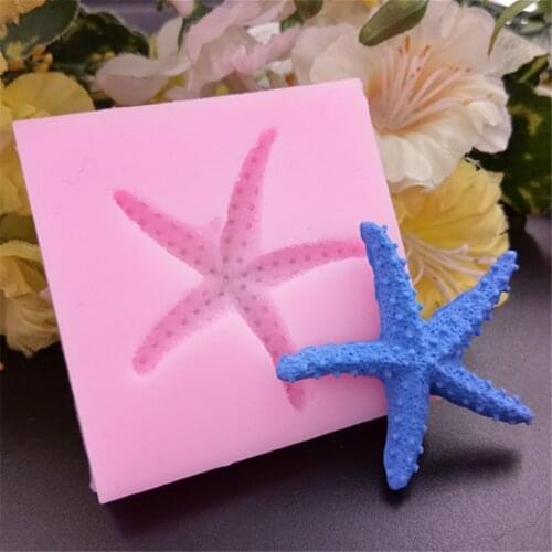 Hot Sale DIY Sea Star Starfish Soap Mould Chocolate Cake Decorating Tools Fondant Silicone Mold Baking Tools For Cakes