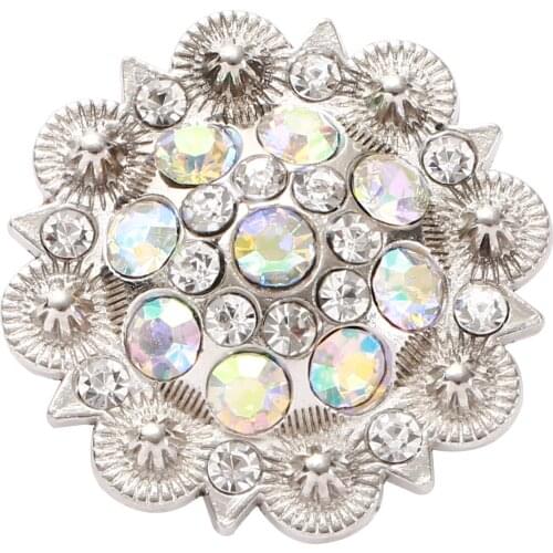 KDG Western Cowboy Flower Crystal Western Concho Metal Flower Belt Rhinestone Concho With Screw Clothing Accessories