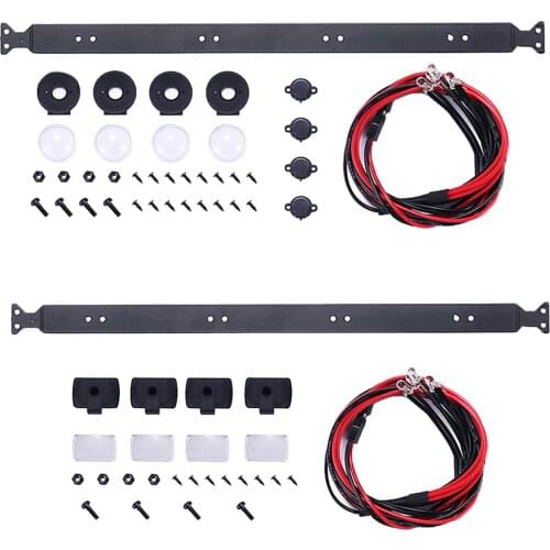 RC Light Bar Roof LED Lamp Kit for Traxxas -4 SCX10 90046 Recat MST 1:10 Scale RC Truck