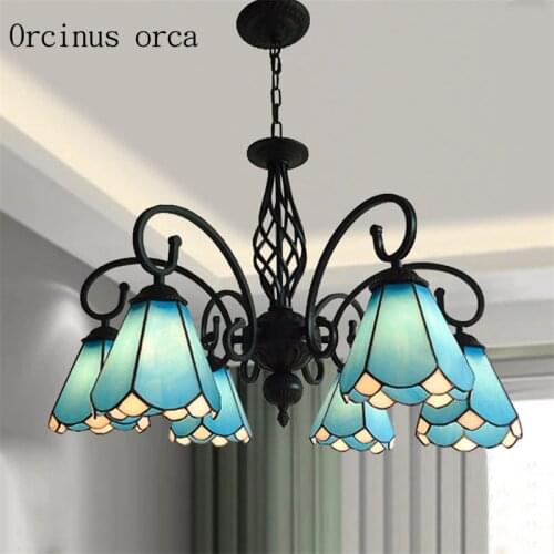 Mediterranean pastoral style chandelier living room dining room European style minimalist ceiling lamp Postage free