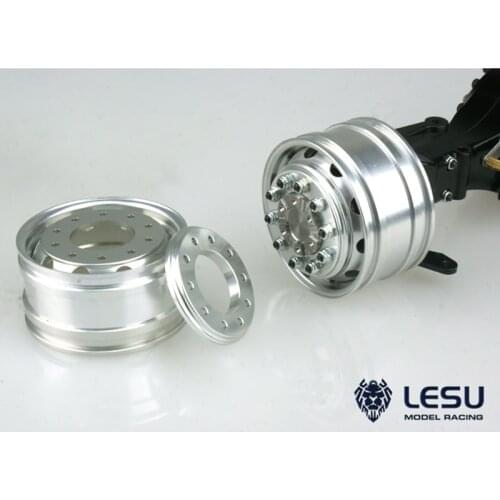 Metal Front Wheel Hub for 1/14 LESU Flange Axle Model RC Truck Dumper Tractor DIY Car