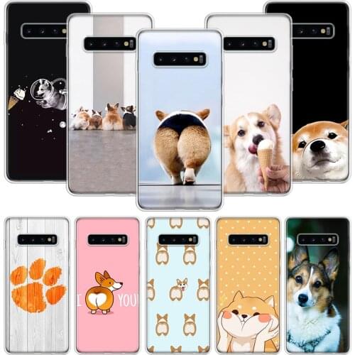 Cute Corgi Dog Case for Samsung Galaxy S20 Ultra Note 10 9 8 S10E S9 S8 J4 J6 J8 Plus + Pro S7 S6 Soft Phone Coque