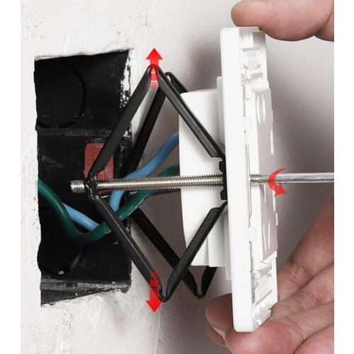 Wall Mount Switch Box Repair Tool Secret Stash 86 * 86mm Back Box Cassette Repairer Support Rod Electrician Accessories