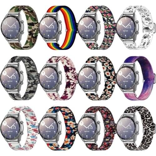 Nylon Elastic Watch Strap for Samsung Galaxy 42mm 46mm Active 2 Gear S3 Fabric Bracelet for Amazfit Bip Huawei GT 2/2e 20mm 22mm