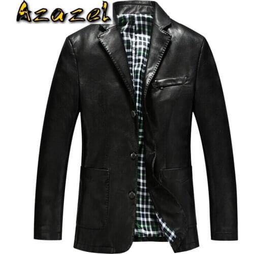 New Autumn And Winter Fashion Mens Leather Jackets And Coats Suit Collar Male Leather clothing Sheep leather jackets For Man