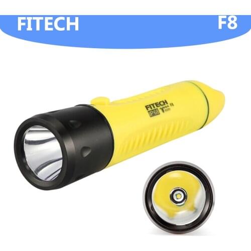 New Genuine POP Lite FITECH F8 Charging Professional Diving Long Shots LED 800 Lumens CREE XML T6 LED Flashlight