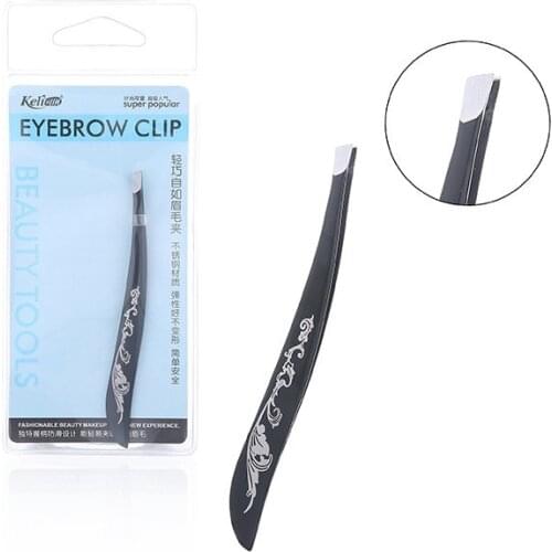 1 PC Professional Eyebrow Tweezer Oblique Pliers Stainless Steel Pull Eyebrow Forceps Moustache Hair Removal Eyebrow Clip Tools