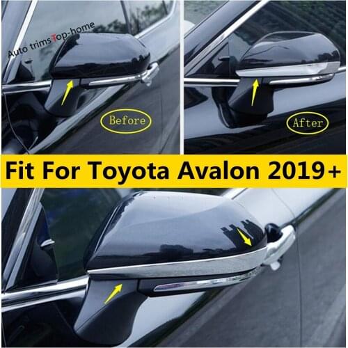 Yimaautotrims Side Door Rearview Mirror Strip Streamer Decoration Cover Trim For Toyota Avalon 2019 - 2021 ABS Chromium Styling