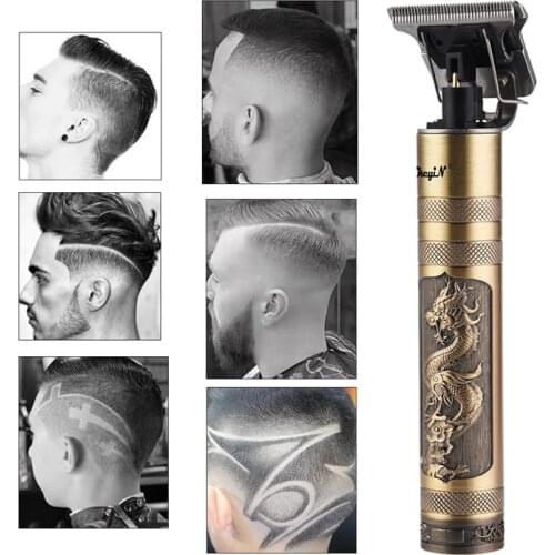 Professional Carving Electric Clipper Titanium Ceramic Hair Trimmer Strong Motor Hair Cutting Machine 0mm Outliner Low Noise 31