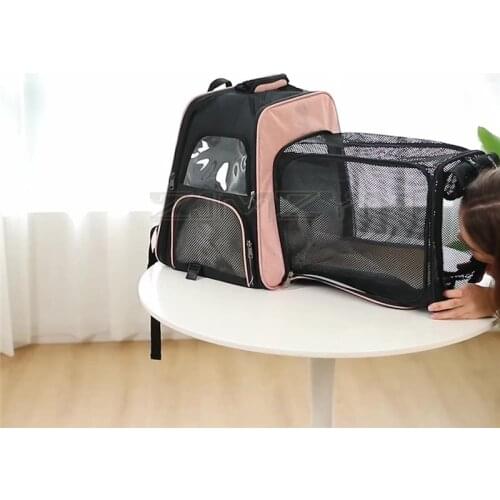 New foldable pull rod pet backpack large capacity 10kg bearing transformed adjustable detachable portable pet bag