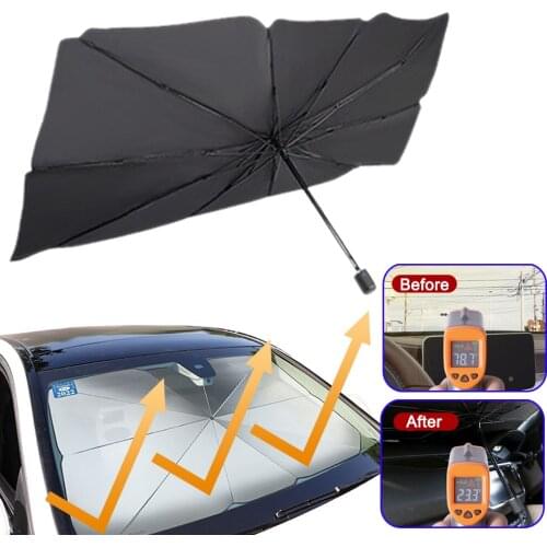 Car Sunshade Interior Front Window Sun Shade Cover UV Protector Sun Blind Umbrella for SUV Sedan Windshield Protection