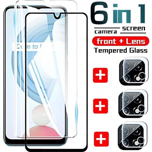 Glass on For Realme C21 Glass For OPPO Realme C21 c20 c25 c21y c17 c15 c12 c11 2021 c3 2020 Tempered Film Screen Protector Lens