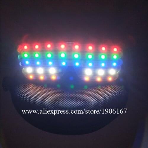 Hot sale led luminous party glasses light up halloween christmas stage props dance wear growing led event mask costume