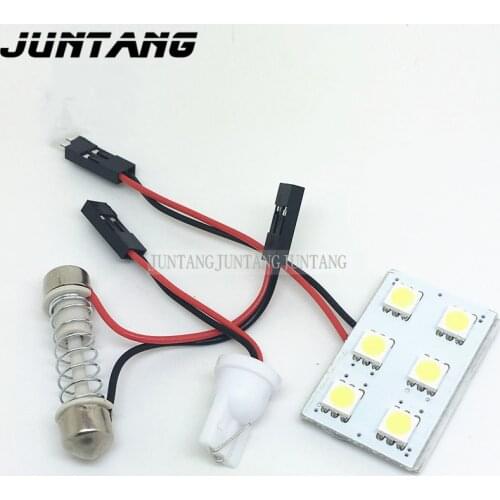 Led car reading light 5050 6smd board light T10 double tip Ba9s led car roof light room light