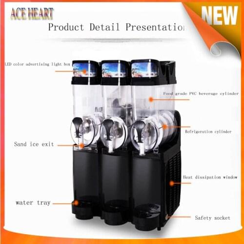 Three Cylinder Snow Melting Machine Commercial Low Cost Beverage Smoothies Machine