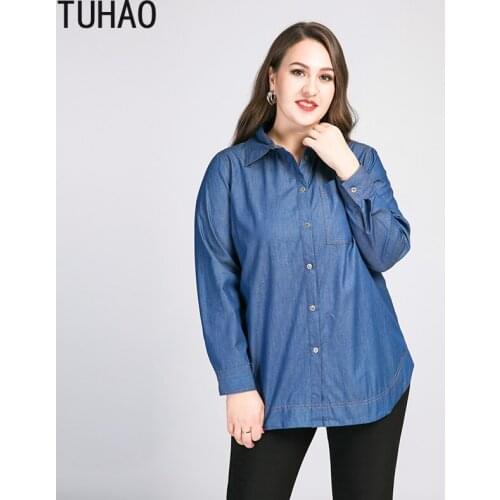 Женские голубые рубашки TUHAO China At AliExpress