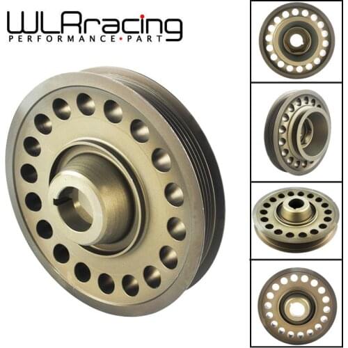 WLR RACING - Light Weight Aluminum Crankshaft Pulley OEM Size For 93-01 Honda Prelude H22 VTEC WLR-CP012