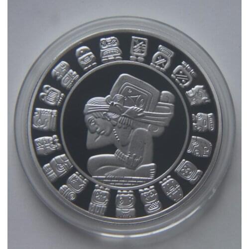 Yucatan Maya Metal Coin Plated Commemorative Coin Badge medal for collection Arts Gifts Souvenir