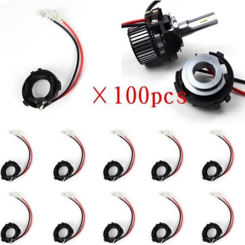 100Pcs For Golf 7 H7 HID/LED Light Bulbs Holder Base Adapters For Volkswagen VW Scirocco Sharan Touran Mitway Deterrence D114
