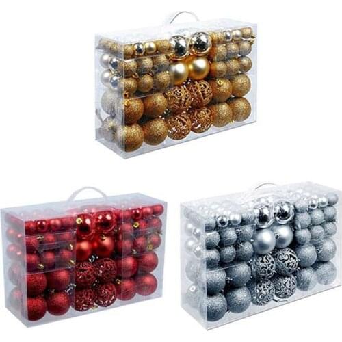 100Pcs Christmas Ball Box Set Available Holiday Christmas Tree Ornament Decorations Christmas Decorations