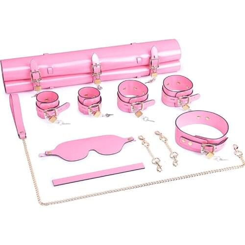 11 Pcs/set Sex Products Erotic Toys for Adults BDSM Sex Bondage Set Handcuffs Nipple Clamps Gag Whip Rope Sex Toys For Couples