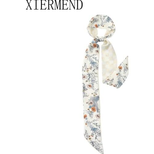 2021 New Summer 125*7 Scarf Female All-Match Banana Small Long Hair Band Foreign Style Fashion Tie Bag Hair Band Ribbon