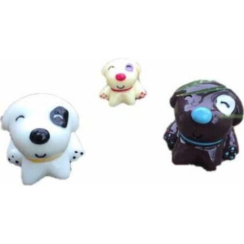 3Pcs/Set Mini Cute Micro-landscape Ornaments Resin Animals Crafts Exquisite Vibrant Puppy Desktop Balcony Decorations