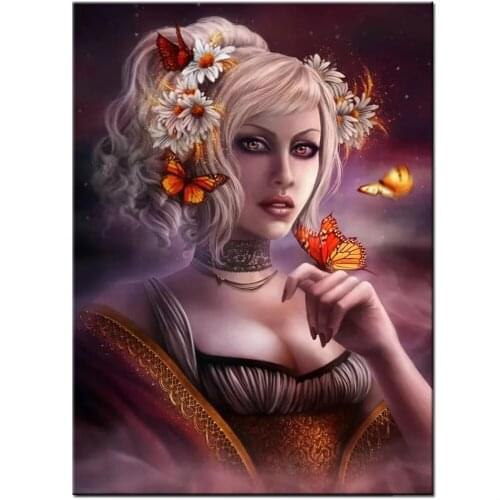 5d diy diamond painting cartoon butterfly girl cross stitch full diamond embroidery cartoon painting full square mosaic pattern