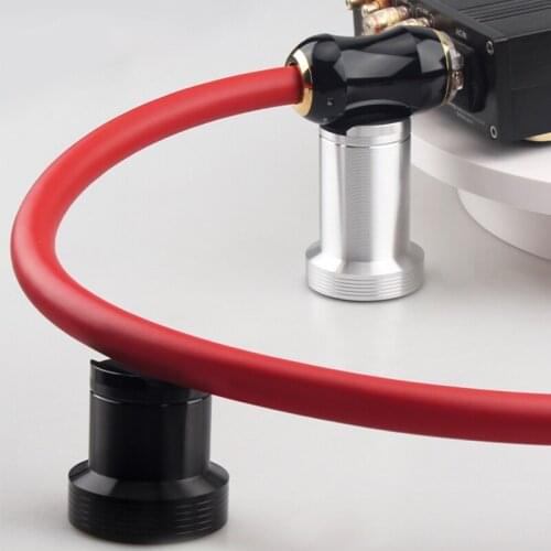 Audiophile Hifi Audio Power Speaker Signal Wire Cable Aluminum Bracket Support Shock Absorption Connector