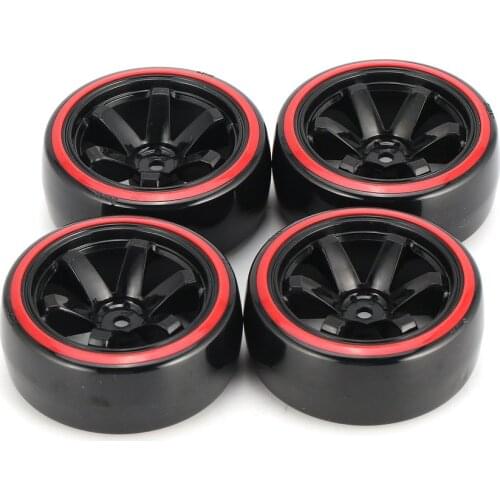 AUSTAR AX 4pcs 64mm Hard Plastic Rim Tyre Tire Wheel for 1/10 RC Drift Car Model HSP HPI Component Spare Parts Accessories