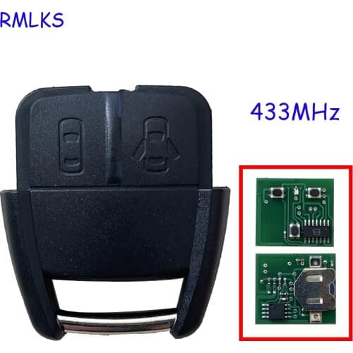2 Buttons Remote Car Key Fob 433Mhz ASK for Vauxhall For Opel Astra Zafira Omega Vectra No Chip Uncut Blade Car Key Cover