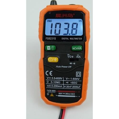 FS8231S Digital high-precision multimeter AC / DC resistance capacitor mini Anti-burn Digital Multimeter intelligent Auto Range