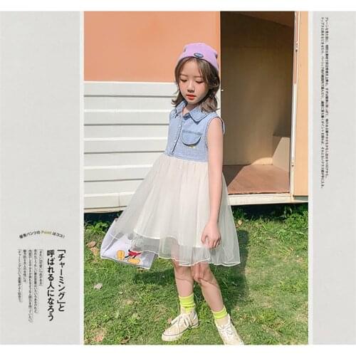 Girls Childrens Lace Dress Fly Sleeve Princess Fashion Chiffon Baby Outfit Party Dress Summer Girl Casual Clothing 2-10T