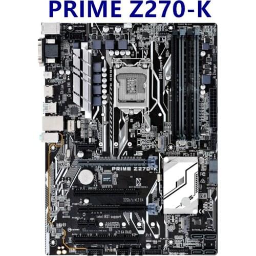 For ASUS PRIME Z270-K Motherboard Socket LGA 1151 DDR4 M.2 nvme ssd For Intel Z270 Original Desktop Used Mainboard